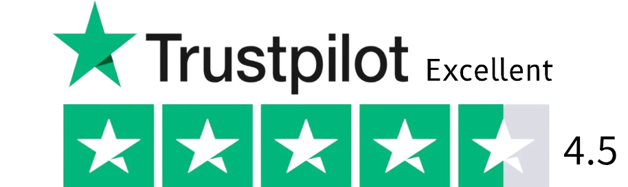 Trustpilot Excellent 4.5 stars